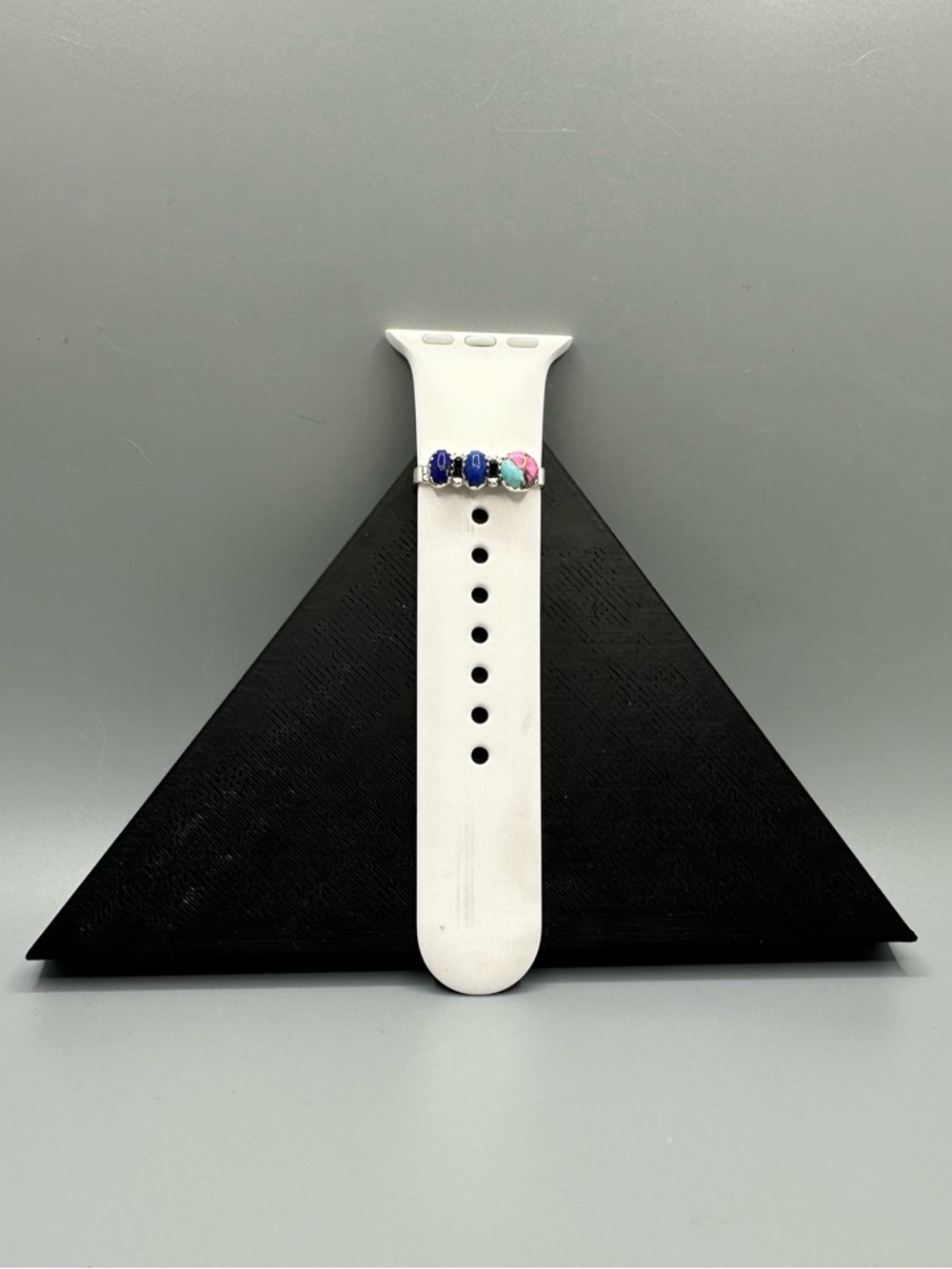 ⌚Cotton Candy Turquoise & Lapis Sterling Silver 925 Watch Band Charm Handmade